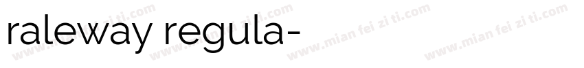 raleway regula字体转换